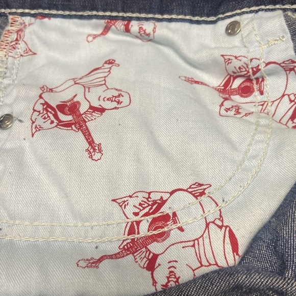 True Religion Men’s Ricky Straight Cut Off Shorts Size 31 Denim Skater Grunge - Picture 12 of 12